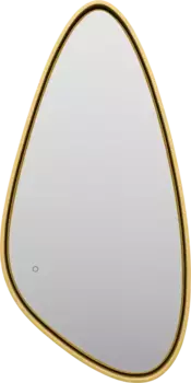 Зеркало Brevita Venus VEN-Var-060-gold 60x120 см, с LED-подсветкой, сенсорным выключателем, золотой матовый