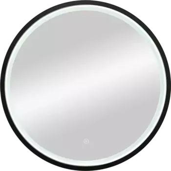 Зеркало Misty Альферац АЛА-02-800-14 60x60 см, с LED-подсветкой, сенсорным выключателем, диммером, черный матовый