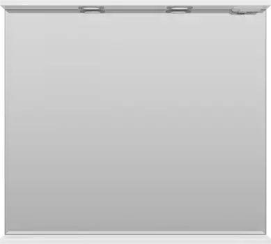 Зеркало Misty Енисей Э-Ени02080-011 80x72 см, с подсветкой, выключателем, белый глянец/белый матовый