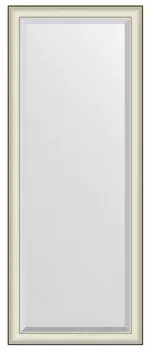 Зеркало напольное 79x200 см белая кожа с хромом Evoform Exclusive floor BY 6191