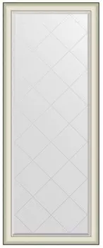 Зеркало напольное 79x200 см белая кожа с хромом Evoform Exclusive-G floor BY 6393