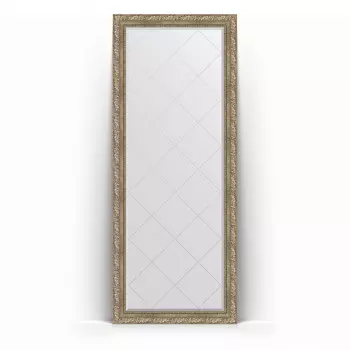 Зеркало напольное 80x200 см виньетка античное серебро Evoform Exclusive-G Floor BY 6313