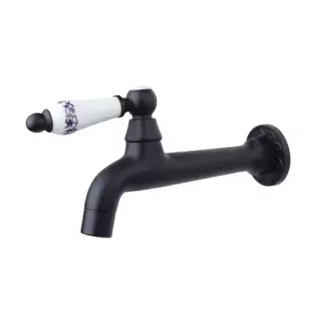 13262/1 Сливной кран длинный черный (насадка-расекатель)