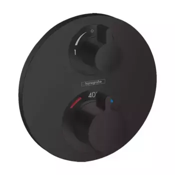15758670 HG Ecostat S термостатический смеситель для душа (внешняя часть) матовый черный