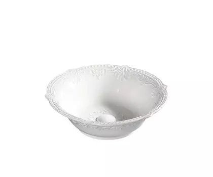 Раковина накладная Bronze de Luxe 44х44 белый глянец