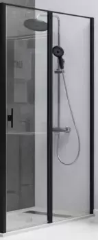 3.31006.BBA PRIORITY, Дверь в нишу 1000мм стекло Optiwhite, Easyclean, черн.браш.алюм (252369)