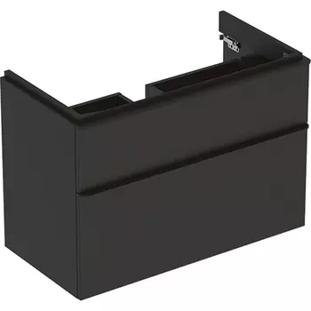500.354.JK.1 Geberit Smyle Square Шкафчик под раковину с двумя выдвижными ящиками, для раковины 90 см, высота 61.7 см, темно-серый матовый