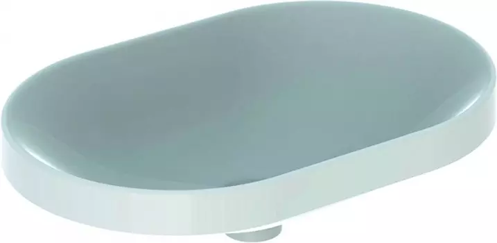500.730.01.2 Geberit VariForm Раковина встраиваемая в столешницу эллиптической формы, 60х40 см, без отв. под смеситель, без отв. перелива