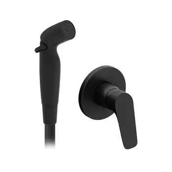 Гигиенический душ Damixa Jupiter 777510300 со смесителем, С ВНУТРЕННЕЙ ЧАСТЬЮ, черный