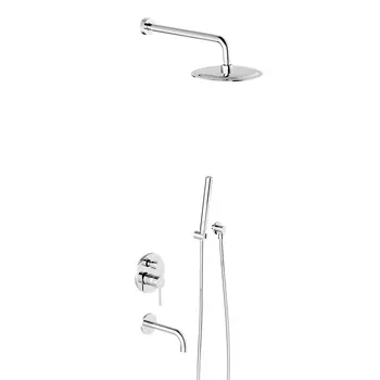 936510000 Scandinavian Pure встраиваемая душевая система с ванно-душевым смесителем и изливом, хром