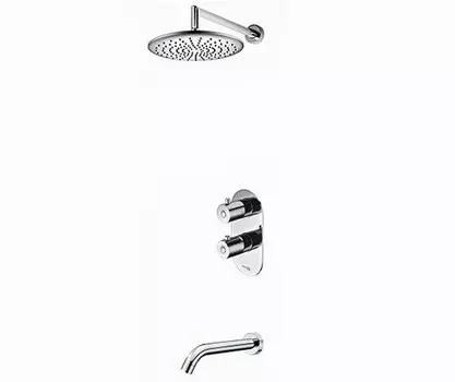 A15030 Thermo Встраиваемый комплект для ванны с изливом и верхней душевой насадкой