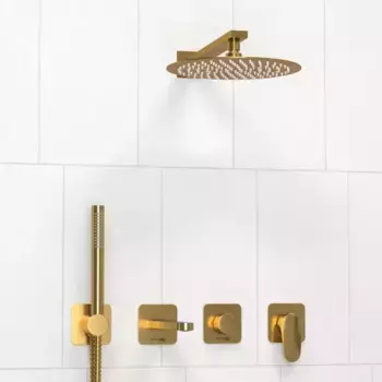 Душевой комплект Wasserkraft Havel A3651.283.284.180.259.285.194.286 С ВНУТРЕННЕЙ ЧАСТЬЮ, золото