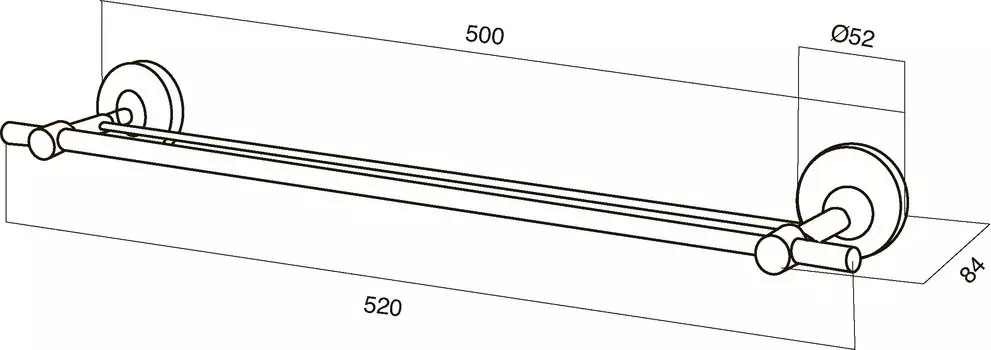 Полотенцедержатель AM.PM Bliss L A55335464 двойной