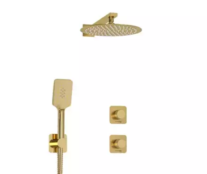 Душевой комплект Wasserkraft Schunter A8251.306.180.259.285.194.201 С ВНУТРЕННЕЙ ЧАСТЬЮ, золото