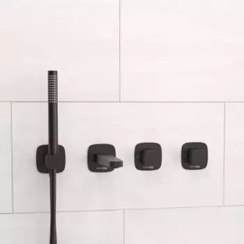 Встраиваемый смеситель для душа и ванны Wasserkraft Nuthe A9151.264.315.327.242.217 С ВНУТРЕННЕЙ ЧАСТЬЮ, черный