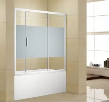 AE10-B-160H150U-CP Aquanet Practic, шторка для ванны 1600мм, хром, полоска, 6мм (243612)