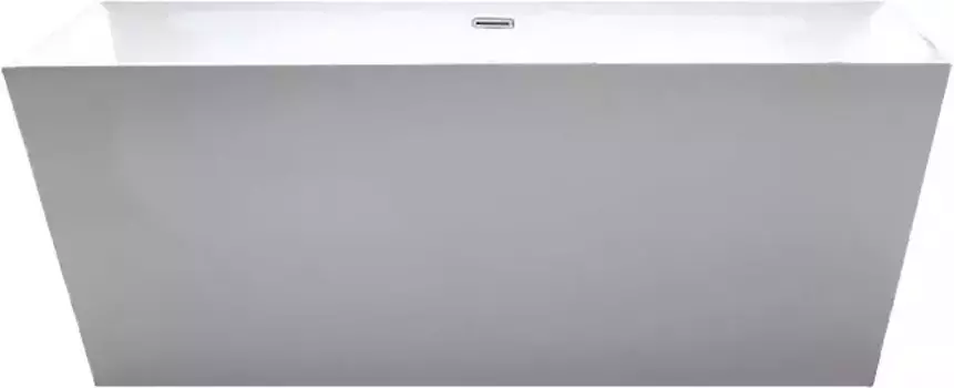Акриловая ванна Abber AB9224-1.6 160x80 см, отдельностоящая, белая, с каркасом, со сливом-переливом