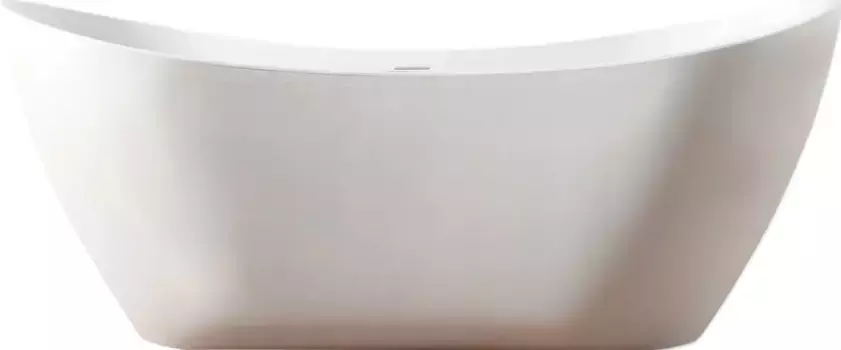 Акриловая ванна Abber AB9322 180x80 см, отдельностоящая, белая, овальная, с каркасом, со сливом-переливом