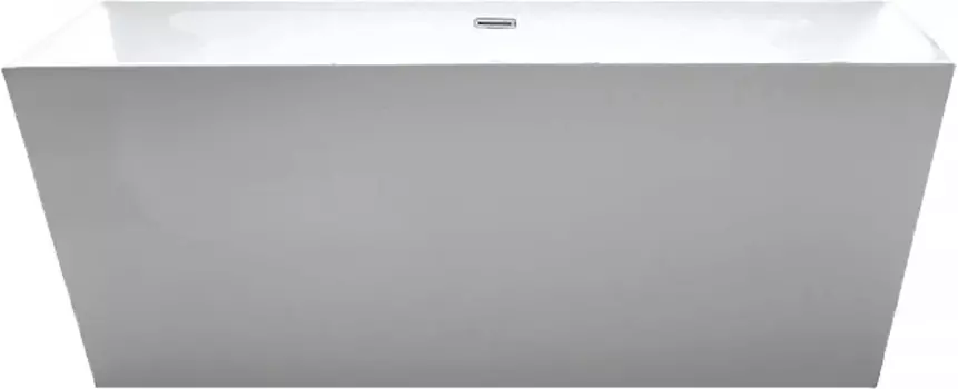 Акриловая ванна Abber AB9224-1.5 150x80 см, отдельностоящая, белая, с каркасом, со сливом-переливом