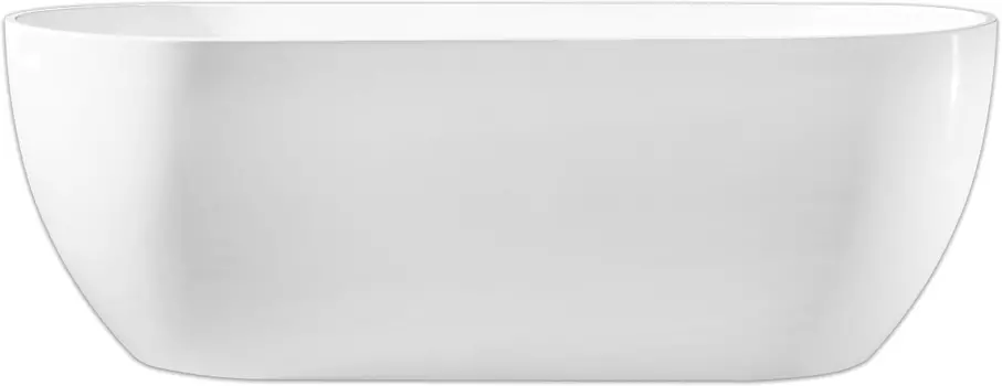 Акриловая ванна Abber AB9241 170x80 см, отдельностоящая, белая, овальная, с каркасом, со сливом-переливом