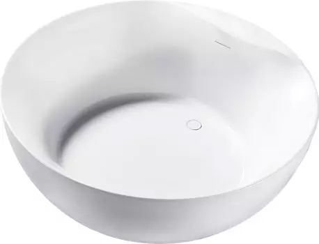 Акриловая ванна Abber AB9280 150x150 см, отдельностоящая, белая, круглая, с каркасом, для двоих, со сливом-переливом