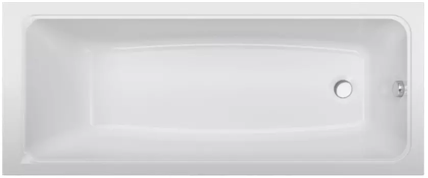 Акриловая ванна AM.PM Gem W90A-160-070W-A 160x70 см, пристенная, белая, с каркасом