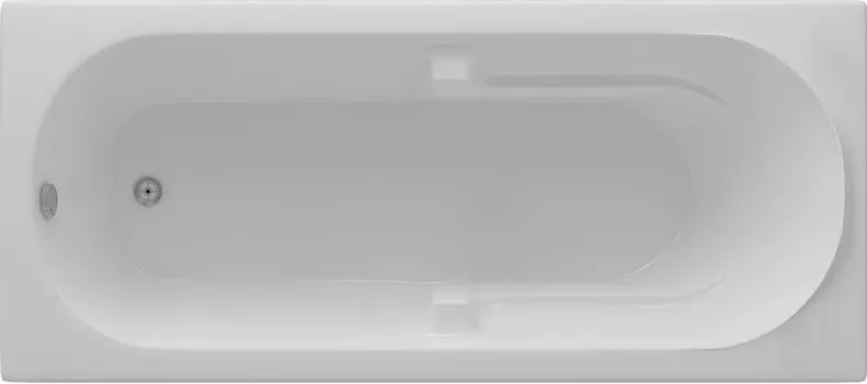 Акриловая ванна AQUATEK Лея LEY170-0000021 170x75 см, правая, пристенная, белая, с каркасом, с экраном, со сливом-переливом, слив слева