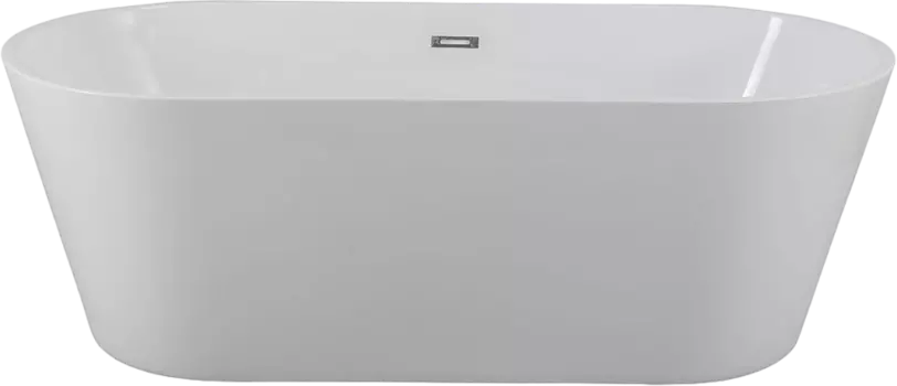 Акриловая ванна Art&Max AM-520-1700-790 170x80 см, отдельностоящая, белая, овальная, со сливом-переливом, с донным клапаном