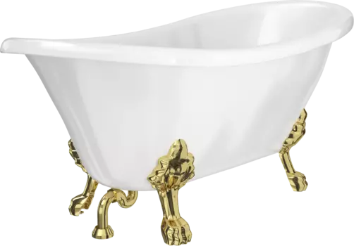 Акриловая ванна Artemis Ottovia 170x75 ножки золото