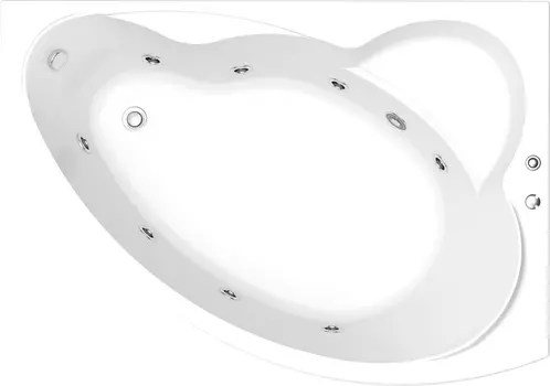 Акриловая ванна Bas Лагуна 170x110 см R с г/м