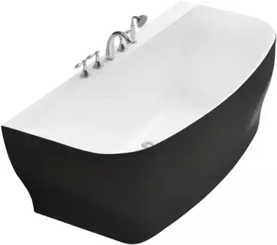 Акриловая ванна BELBAGNO 165х78 черный (BB74-NERO-W0)
