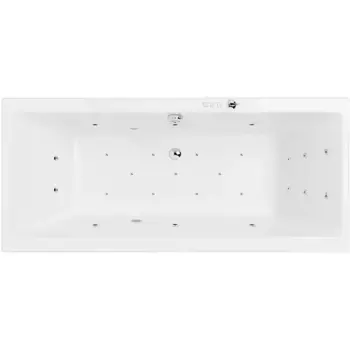 Акриловая ванна Excellent Pryzmat Slim 180x80 белая с гидромассажем