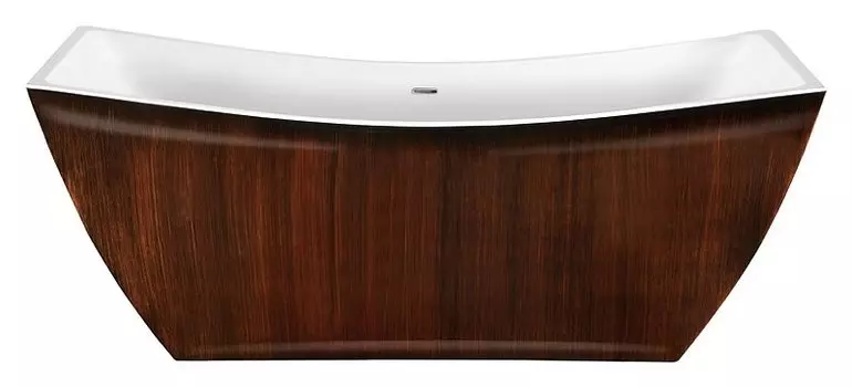 Ванна акриловая Lagard Issa 178x75 белый, темное дерево