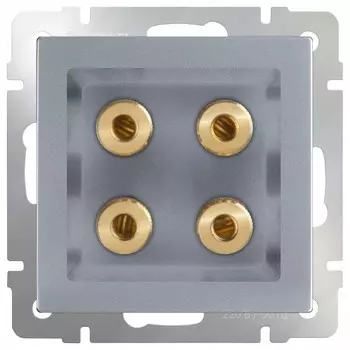 Акустическая розетка Werkel х4 серебряный WL06-AUDIOx4 4690389059292