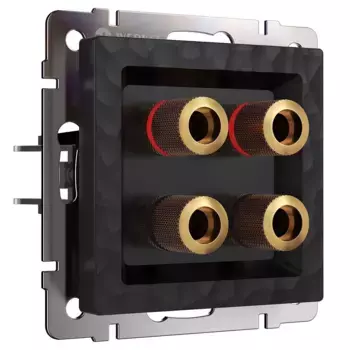 Акустическая розетка Werkel Hammer х4 черный W1285008 4690389163128