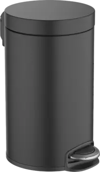 AQ4992MB корзина для мусора с педалью, 8л, матовый черный