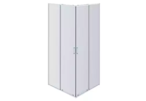 AQ ARI KV 09020CH Душевой уголок квадратный, двери раздвижные 900x900x2000 профиль хром, стекло прозрачное