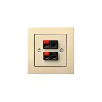 Аудиорозетка двойная Liregus Epsilon бежевый 28-087