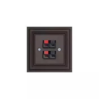 Аудиорозетка двойная Liregus Retro коричневый омбре 29-041