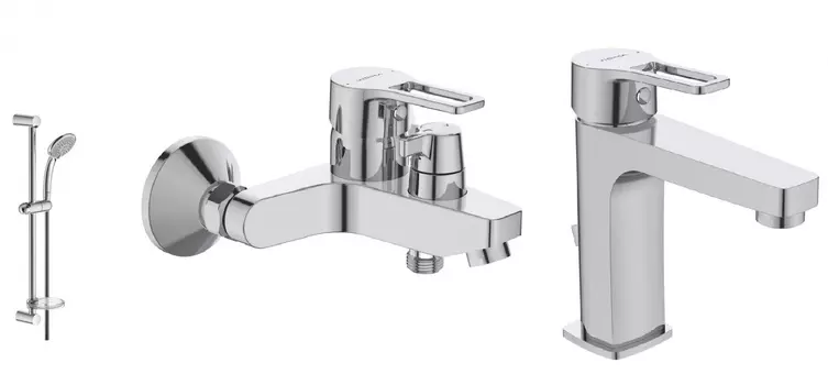 BD129AA комплект смесителей VIDIMA HYPE (BA396AA+BA399AA+BA212AA)