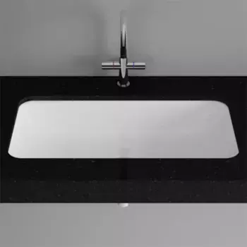 BETTE One Раковина встраиваемая снизу , квадратная 767х400х130 мм, эм. сталь. без отв.под смесит. без перелива, белая