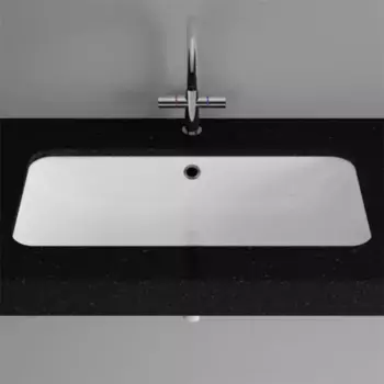 BETTEONE Раковина встраиваемая под столешницу 587х408х130 мм, с шумоизоляцией без отв.под смесит. с переливом.