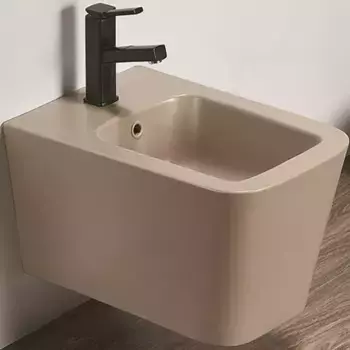 Биде подвесное CeramaLux 5370MC бежевый матовый, капучино