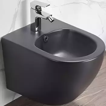 Биде подвесное CeramaLux B2342BDMDH темно-серый матовый