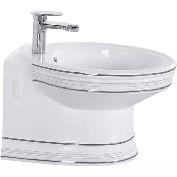 Биде подвесное Ceramalux Classic 1413 белый, хром