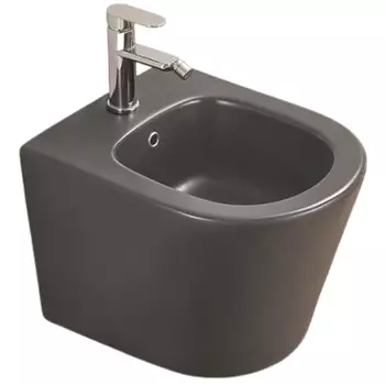 Биде подвесное Ceramalux 5330MDH серый, темный графит