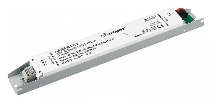 Блок питания Arlight ARV-SP24060-Long-PFC-A 24V 60W IP20 2,5A 025594(1)