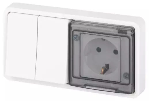 Блок розетка с выключателем Эра Эксперт 11-7522-01 Б0063274
