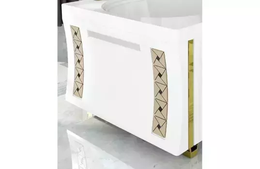 Боковая панель Radomir Русильон левая белая с золотом