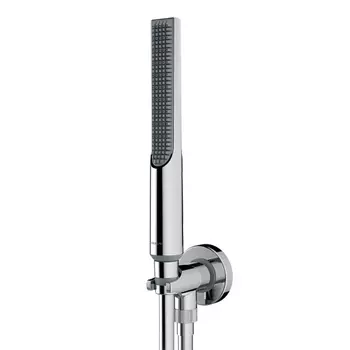 BOSSINI (APICE) Душевой комплект: душ-палочка 29 мм, шланговое подсоединение со встроенным держателем, шланг Cromolux 1500 мм, хром (030)